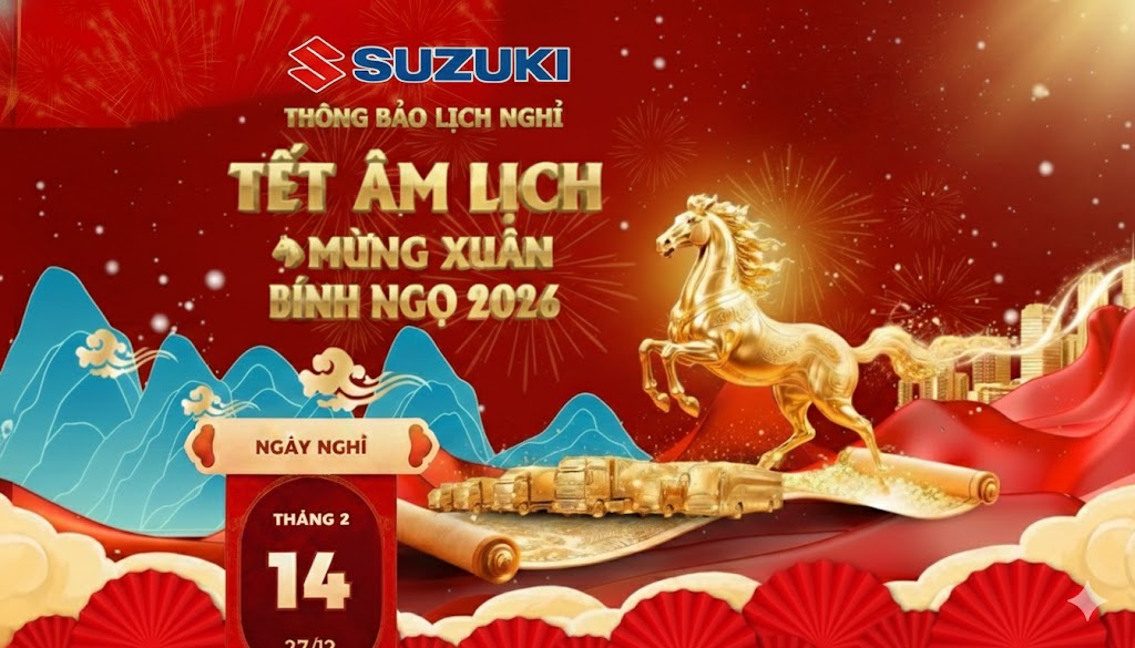 SUZUKI TÂY ĐÔ THÔNG BÁO LỊCH NGHỈ TẾT