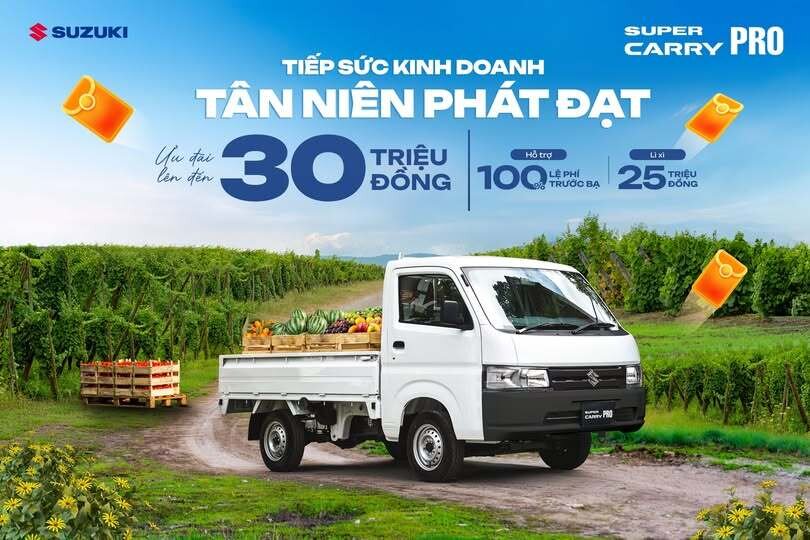 BỀN BỈ TẢI HÀNG, AN NHÀN THU LỢI CÙNG VIỆT NAM SUZUKI