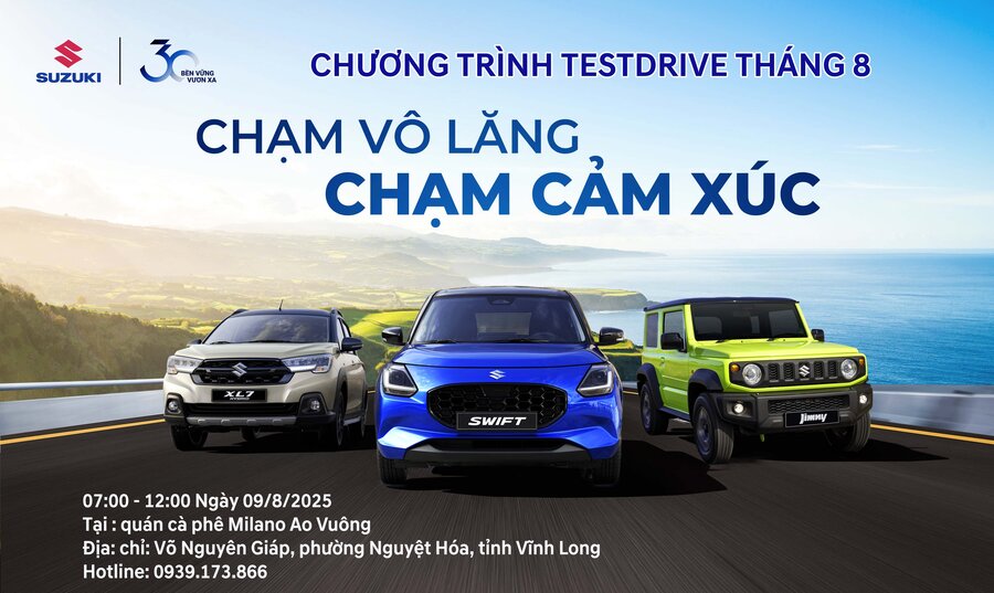 Sự kiện trãi nghiệm lái thử xe Suzuki tại Vĩnh Long