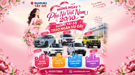 MỪNG NGÀY PHỤ NỮ VIỆT NAM 20/10 – SUZUKI TÂY ĐÔ TRAO NGÀN ƯU ĐÃI