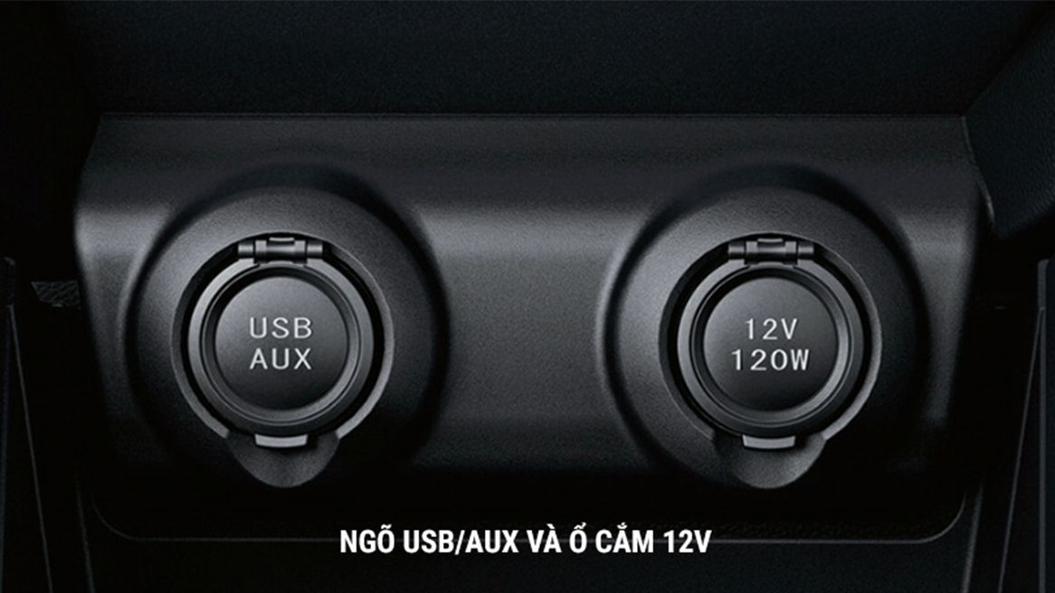 Ngõ USB/AUX  và ổ cắm 12V